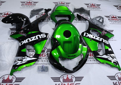 Fairings for Suzuki GSXR1000 (2000-2002) Black, Green, White at KingsMotorcycleFairings.com