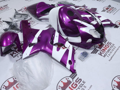 Fairings for Suzuki GSXR1000 (2000-2002) Pink, White Stripe at KingsMotorcycleFairings.com