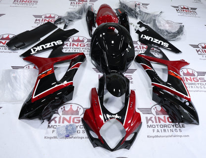 Fairings for Suzuki GSXR1000 (2007-2008) Black, Candy Red, White at KingsMotorcycleFairings.com