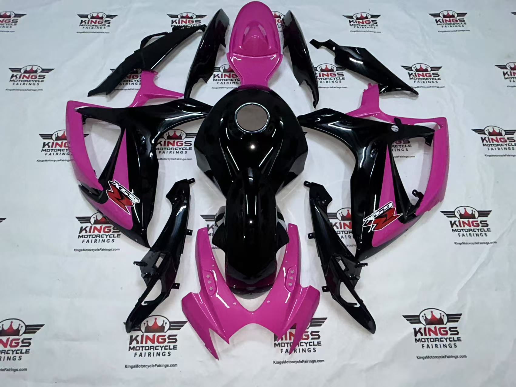 Fairings for Suzuki GSXR600 (2006-2007) Gloss Pink, Black at KingsMotorcycleFairings.com