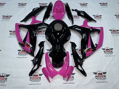 Fairings for Suzuki GSXR600 (2006-2007) Gloss Pink, Black at KingsMotorcycleFairings.com