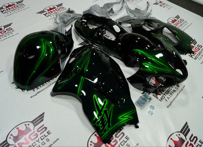 Fairings for Suzuki Hayabusa (1999-2007) Black, Green at KingsMotorcycleFairings.com
