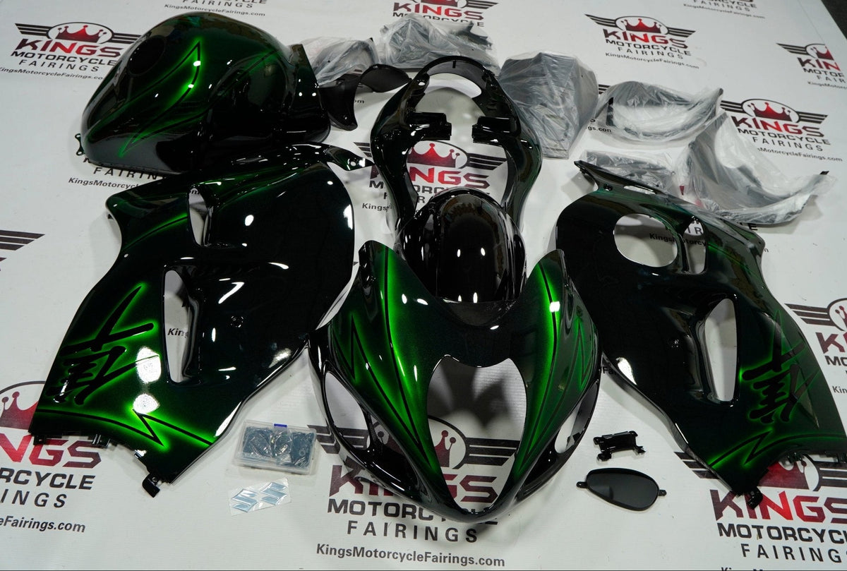 Fairings for Suzuki Hayabusa (1999-2007) Black, Green from KingsMotorcycleFairings.com