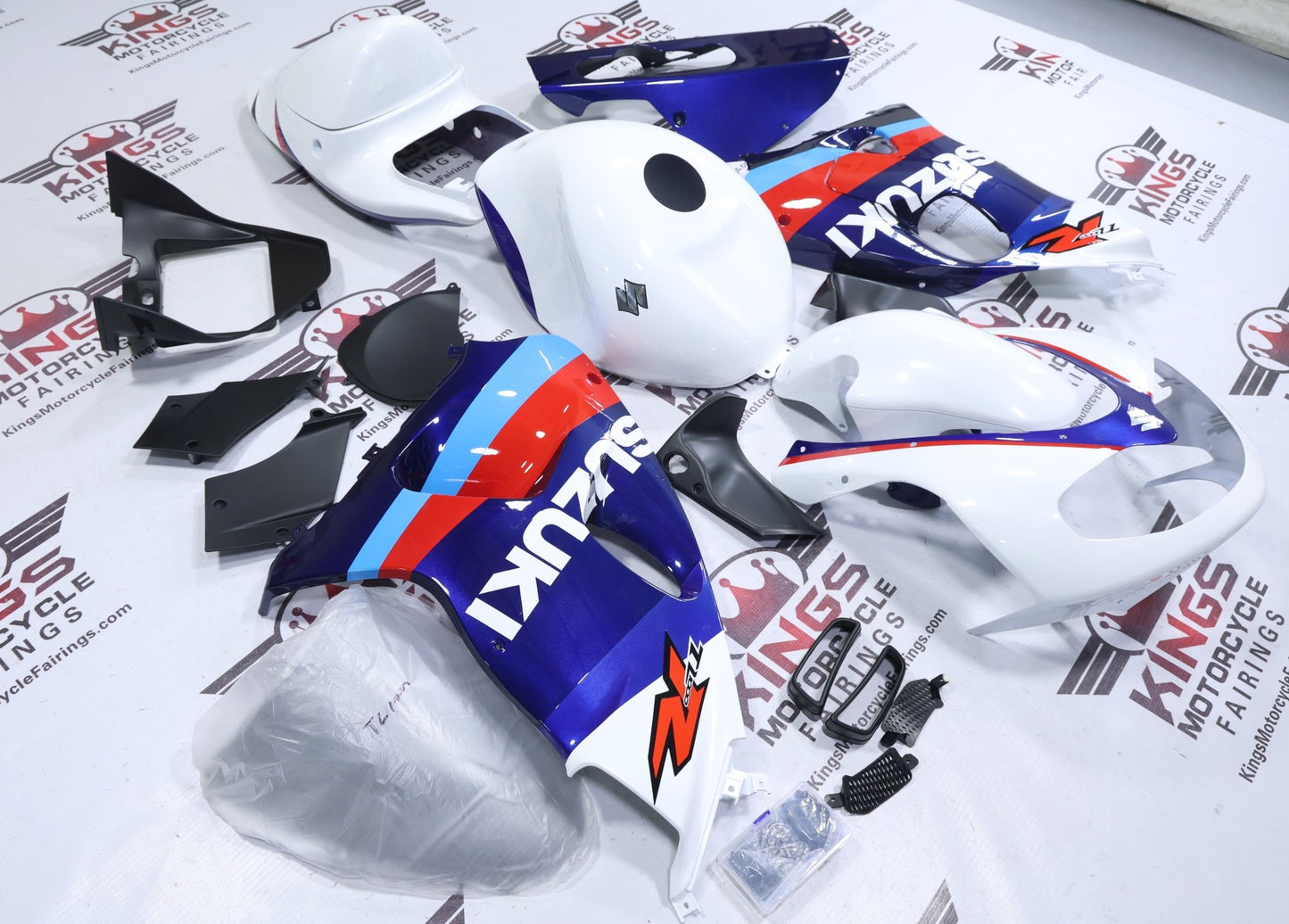 Fairings for Suzuki TL1000R (1998-2003) Pearl White, Triple Blue, Red at KingsMotorcycleFairings.com
