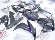 Fairings for Yamaha R1 (2004-2006) Faux Carbon Fiber, Purple Stripes from KingsMotorcycleFairings.com