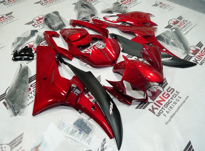 Fairings for Yamaha R6 (2006-2007) Candy Apple Red, Matte Black from KingsMotorcycleFairings.com