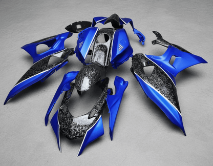 Fairings for Yamaha R7 (2021-2025) Forged Carbon Fiber Style, Blue, White at KingsMotorcycleFairings.com