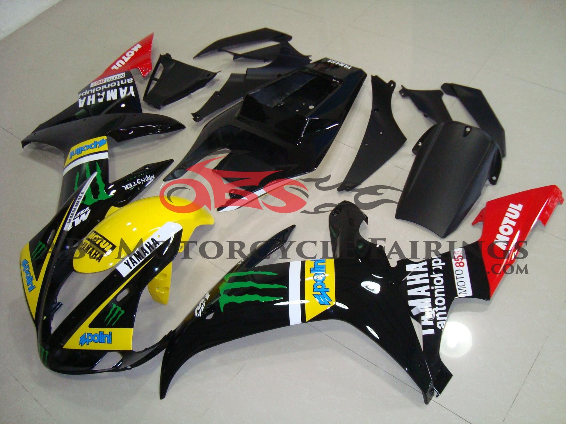 Fairings for Yamaha YZF-R1 (2002-2003) Black Monster from KingsMotorcycleFairings.com