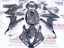 Fairings for Yamaha YZF-R1 (2004-2006) Faux Carbon Fiber, Purple Stripes from KingsMotorcycleFairings.com