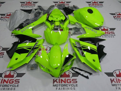 Fairings for Yamaha YZF-R1 (2007-2008) Neon Yellow, Black, Silver at KingsMotorcycleFairings.com