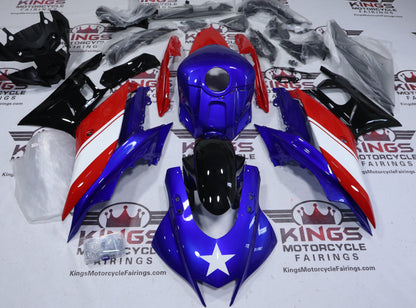 Fairings for Yamaha YZF-R3 (2019-2021) Blue, Red, Black, White Star at KingsMotorcycleFairings.com