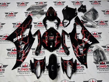 Fairings for Yamaha YZF-R6 (2006-2007) Black, Red Lightning at KingsMotorcycleFairings.com
