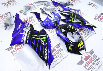 Fairings for Yamaha YZF-R6 (2017-2022) Black, Blue, Monster 46 at KingsMotorcycleFairings.com