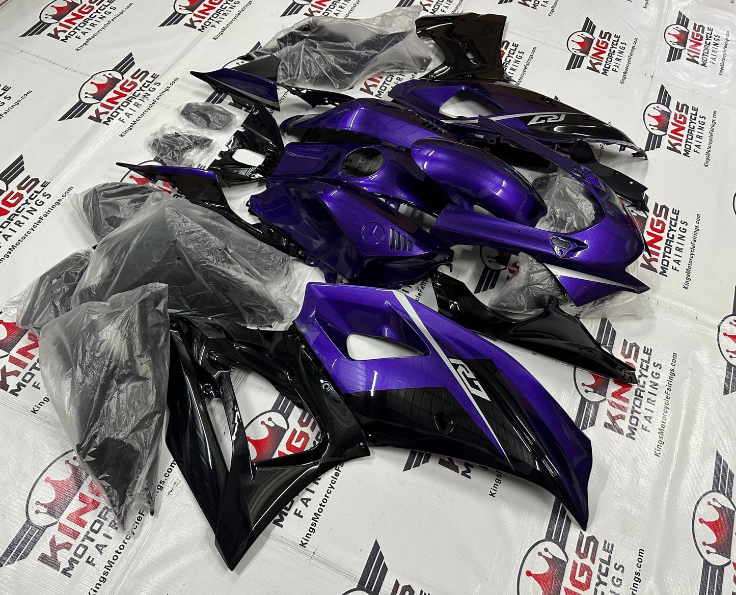 Fairings for Yamaha YZF-R7 (2021-2025) Purple, Black at KingsMotorcycleFairings.com