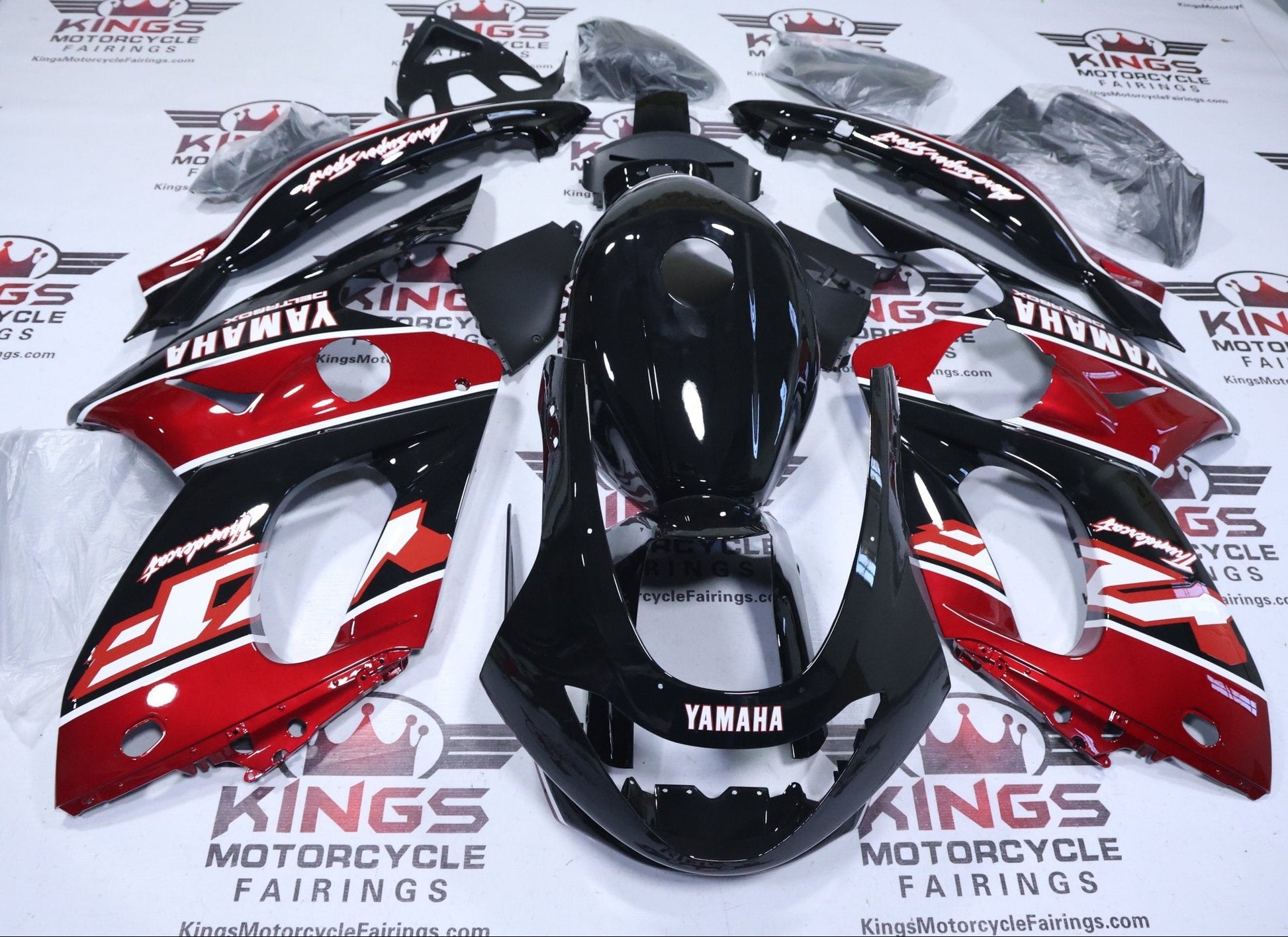 Fairings for Yamaha YZF600R (1998-2007) Black, Red Candy, White at KingsMotorcycleFairings.com