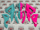 Fairing kit for a Kawasaki ZX6R 636 (2013-2018) Pink, Turquoise Blue at KingsMotorcycleFairings.com
