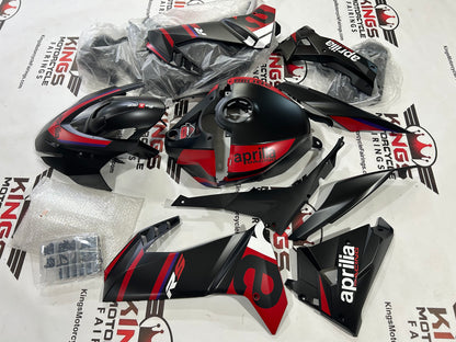 Fairings for Aprilia RS457 (2024-2025) Matte Black, Matte Red at KingsMotorcycleFairings.com