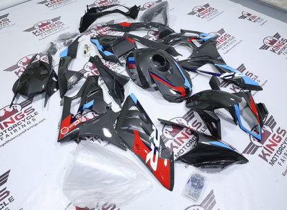 Fairings for BMW S1000RR (2009-2014) Faux Carbon Fiber, Red, Blue from KingsMotorcycleFairings.com