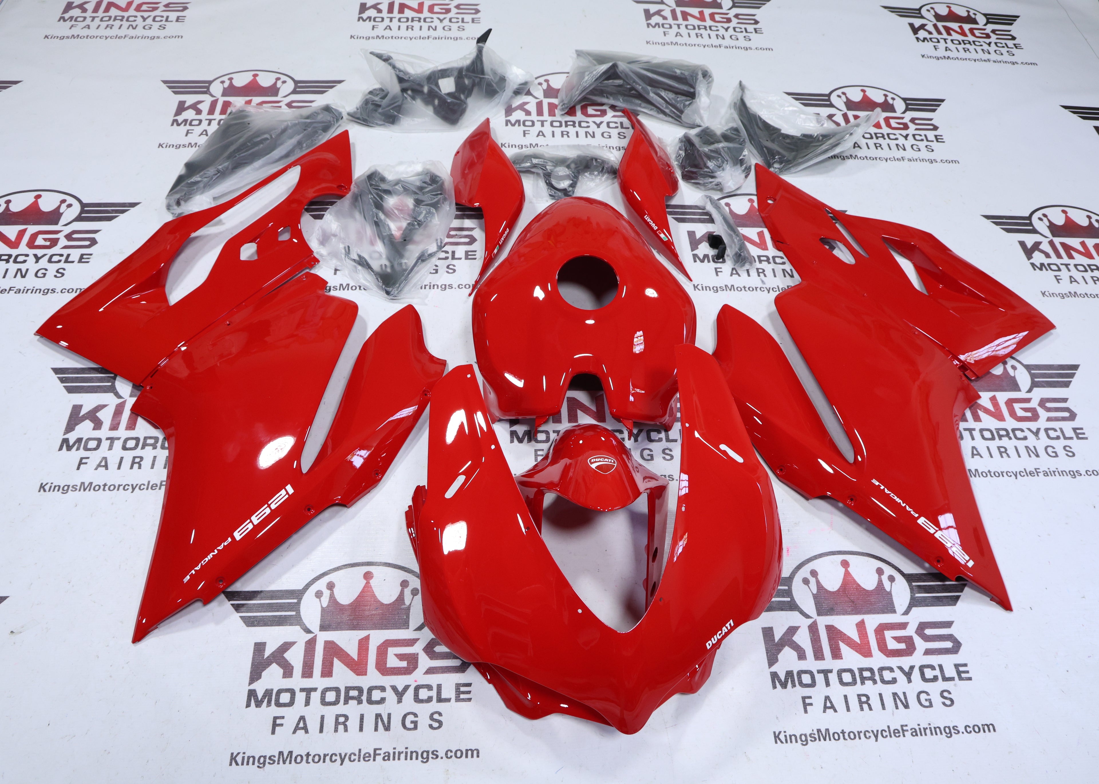 Fairings for Ducati 1299 Panigale (2015-2020) Gloss Red at KingsMotorcycleFairings.com