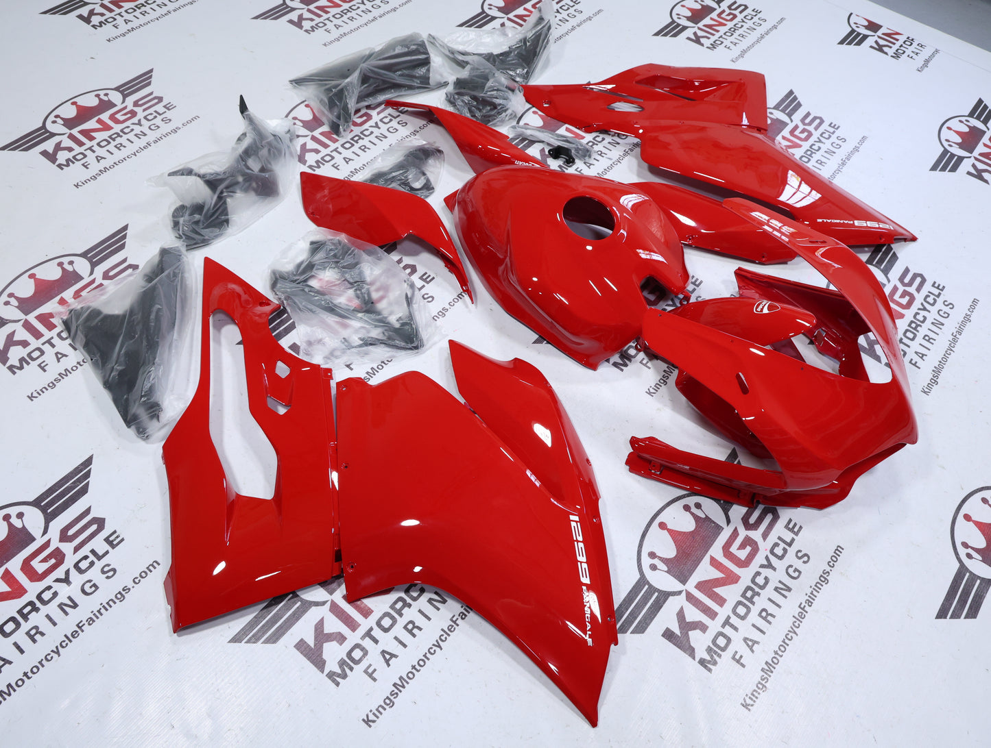 Fairings for Ducati 1299 Panigale (2015-2020) Gloss Red from KingsMotorcycleFairings.com