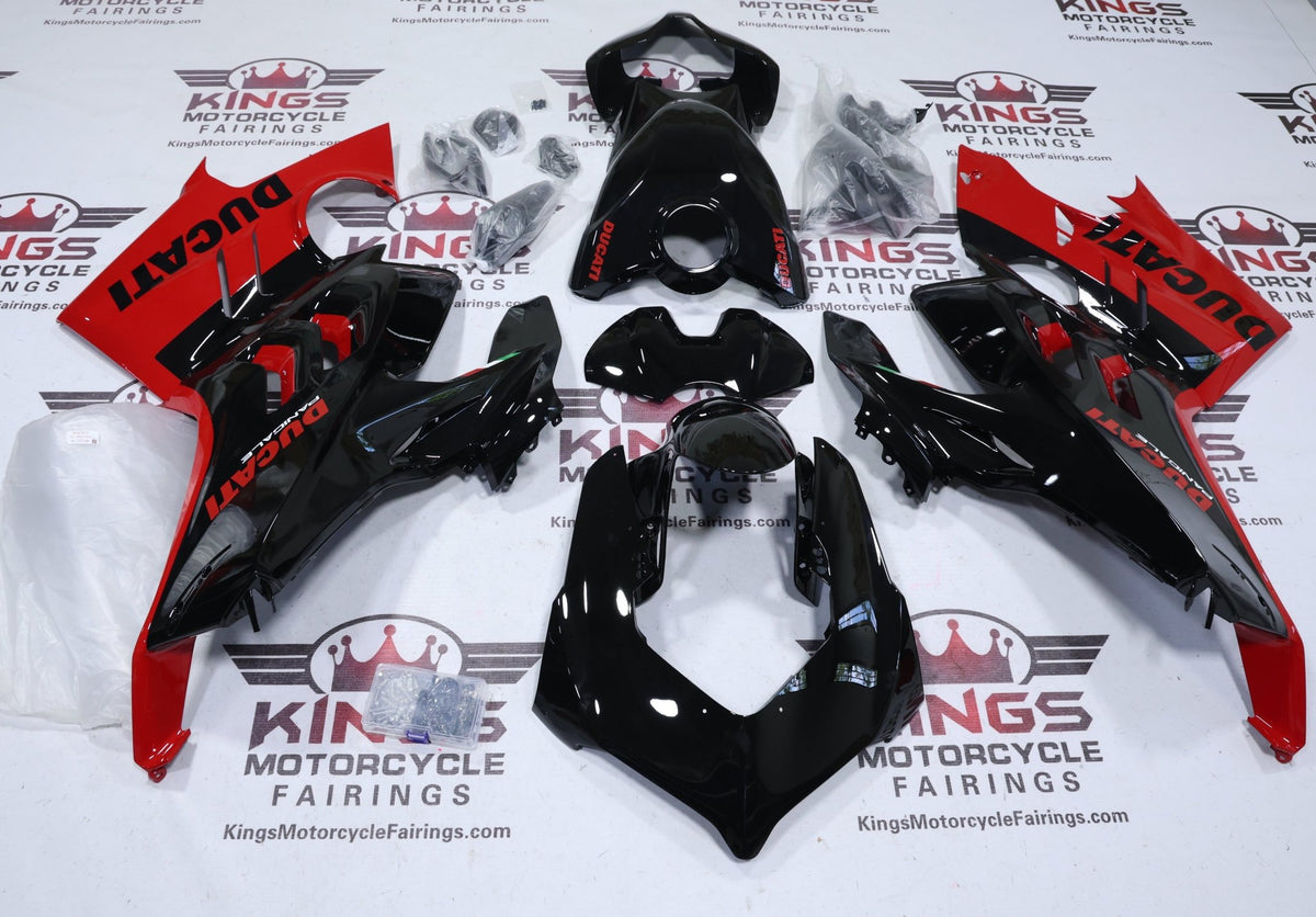 Fairings for Ducati Panigale V4 (2022-2024) Black, Red from KingsMotorcycleFairings.com