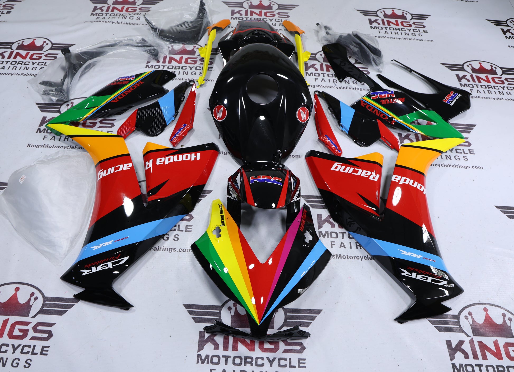 Fairings for Honda CBR1000RR (2012-2016) Rainbow Stripes from KingsMotorcycleFairings.com