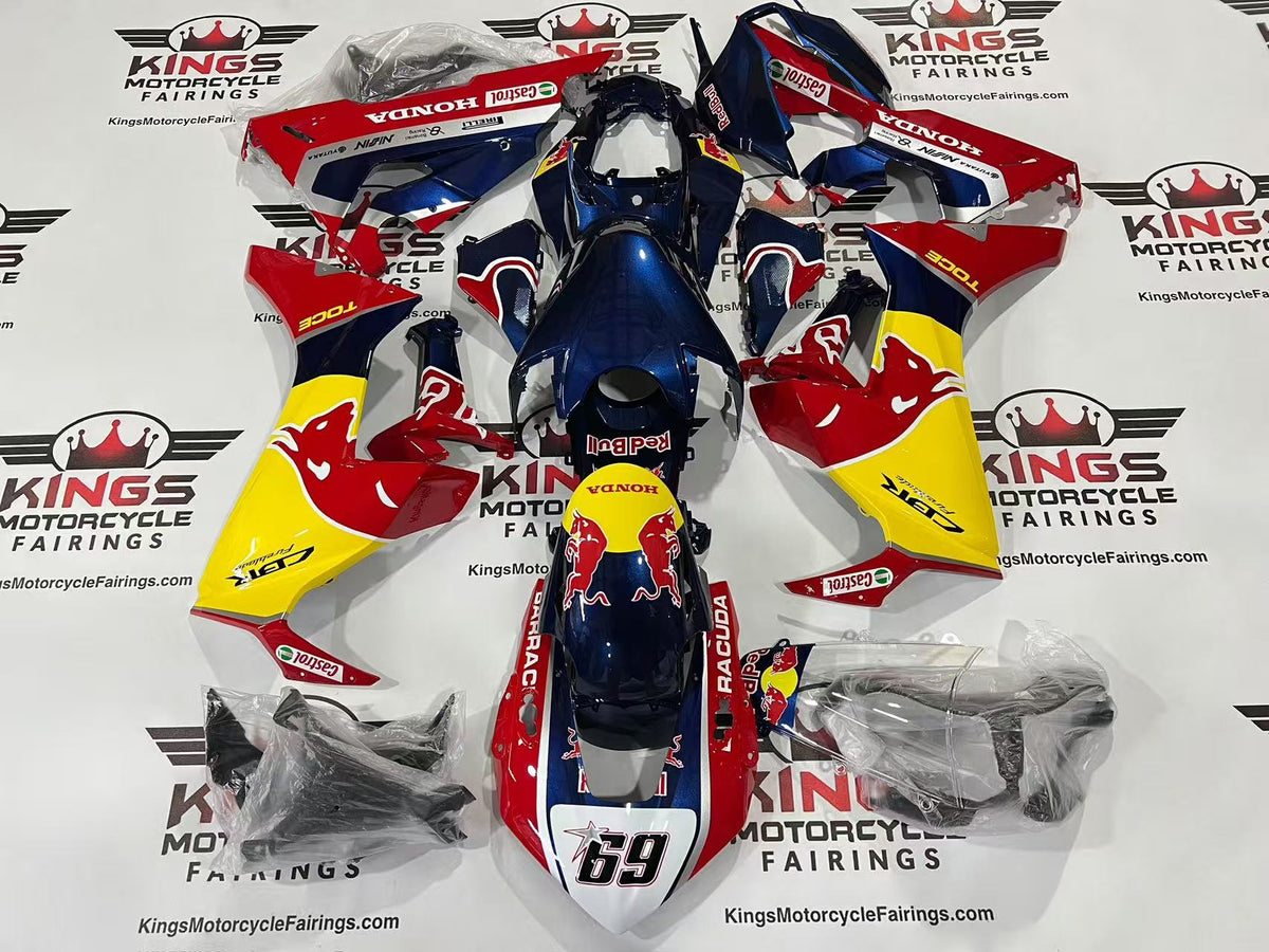 Fairings for Honda CBR1000RR (2017-2025) Red, Blue, Yellow, RedBull Toce Hayden at KingsMotorcycleFairings.com