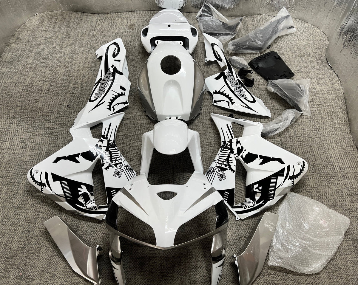 Fairings for Honda CBR600RR (2005-2006) White, Black Special Design from KingsMotorcycleFairings.com
