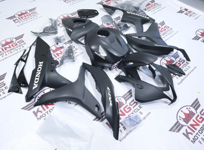 Fairings for Honda CBR600RR (2007-2008) Flat Black, White at KingsMotorcycleFairings.com
