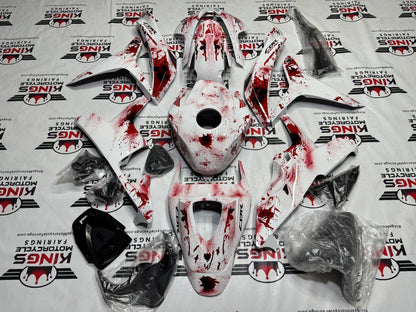 Fairings for Honda CBR600RR (2009-2012) White, Red Blood Splatter at KingsMotorcycleFairings.com