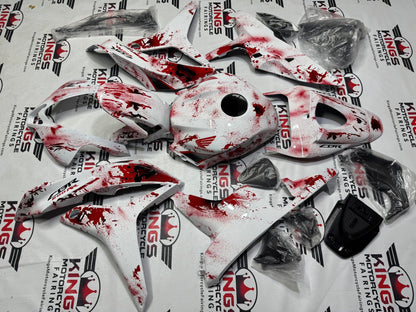 Fairings for Honda CBR600RR (2009-2012) White, Red Blood Splatter from KingsMotorcycleFairings.com