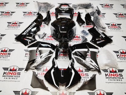 Fairings for Honda CBR600RR (2026) Black, Gray, White, Stripe at KingsMotorcycleFairings.com