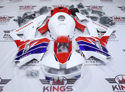 Fairings for Honda CBR600RR (2026) White, Red, Blue Wings at KingsMotorcycleFairings.com