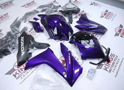 Fairings for Honda CBR650R (2024-2025) Purple, Black, White at KingsMotorcycleFairings.com