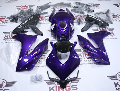 Fairings for Honda CBR650R (2024-2025) Purple, Black, White from KingsMotorcycleFairings.com