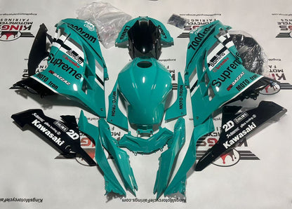 Fairings for Kawasaki Ninja 300 (2013-2024) Turquoise Blue Supreme from KingsMotorcycleFairings.com