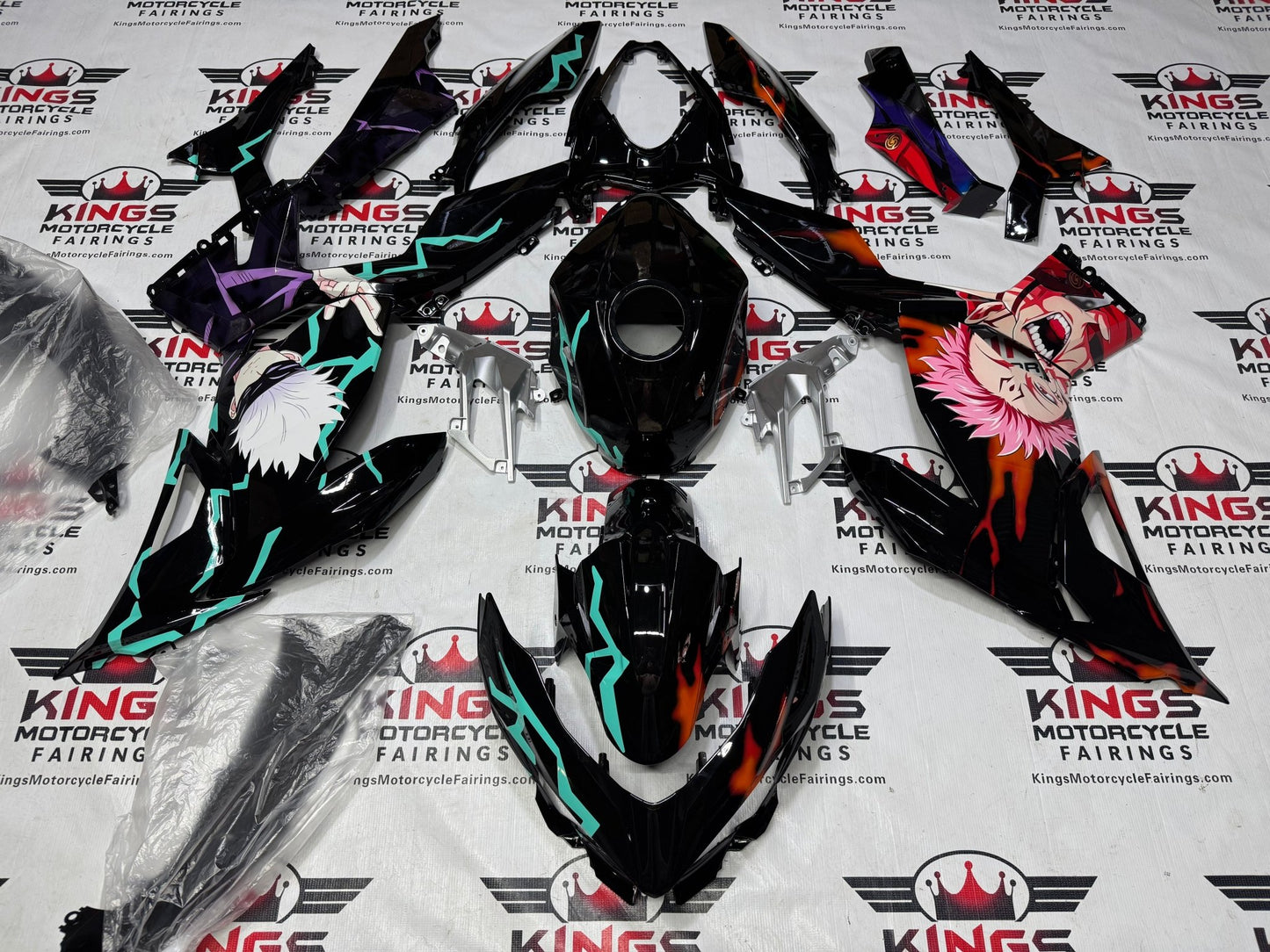 Fairings for Kawasaki Ninja 400 (2018-2023) Black Anime at KingsMotorcycleFairings.com