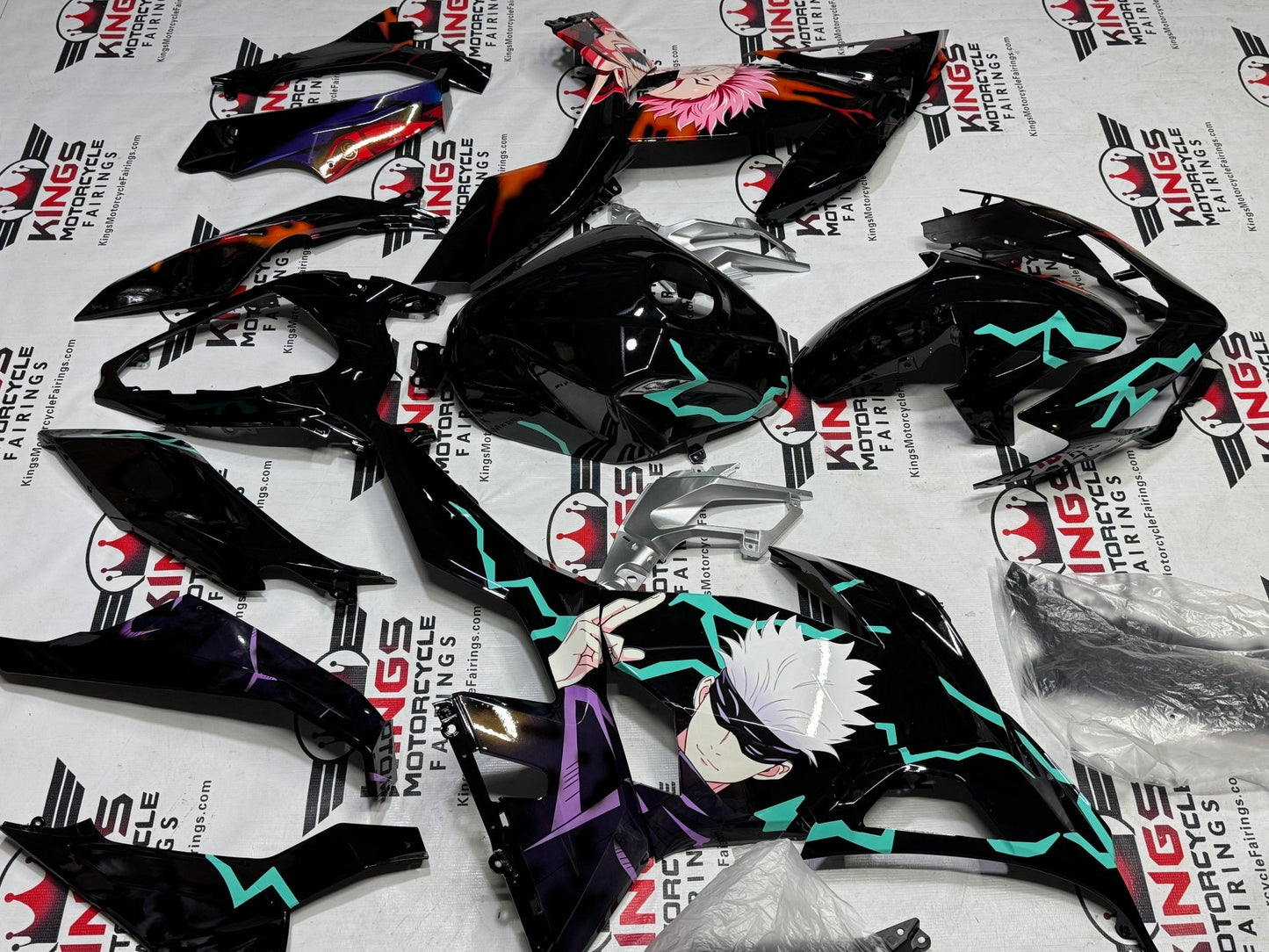 Fairings for Kawasaki Ninja 400 (2018-2023) Black Anime from KingsMotorcycleFairings.com