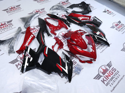 Fairings for Kawasaki Ninja 400 (2018-2023) Black, Candy Red from KingsMotorcycleFairings.com