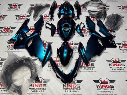 Fairings for Kawasaki Ninja 400 (2018-2023) Blue, Purple Metallic Chameleon at KingsMotorcycleFairings.com