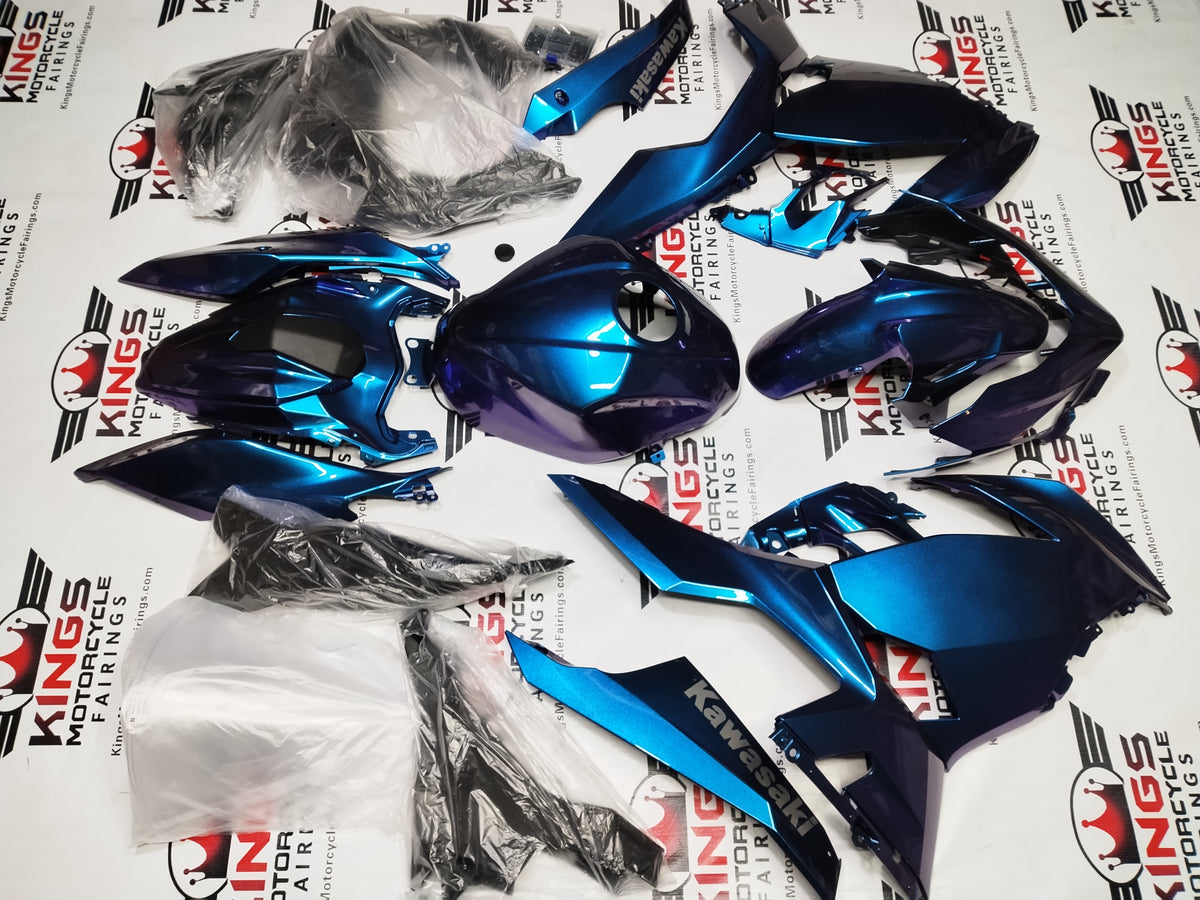 Fairings for Kawasaki Ninja 400 (2018-2023) Chameleon Blue, Purple from KingsMotorcycleFairings.com