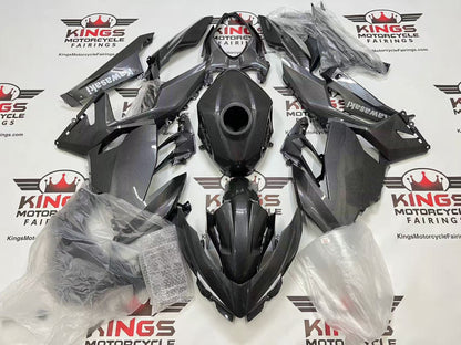Fairings for Kawasaki Ninja 400 (2018-2023) Faux Carbon Fiber, Silver at KingsMotorcycleFairings.com
