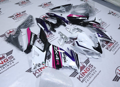 Fairings for Kawasaki Ninja 400 (2018-2023) White, Purple, Pink at KingsMotorcycleFairings.com