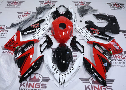 Fairings for Kawasaki Ninja 400 (2018-2023) White, Red, Black Arrows at KingsMotorcycleFairings.com