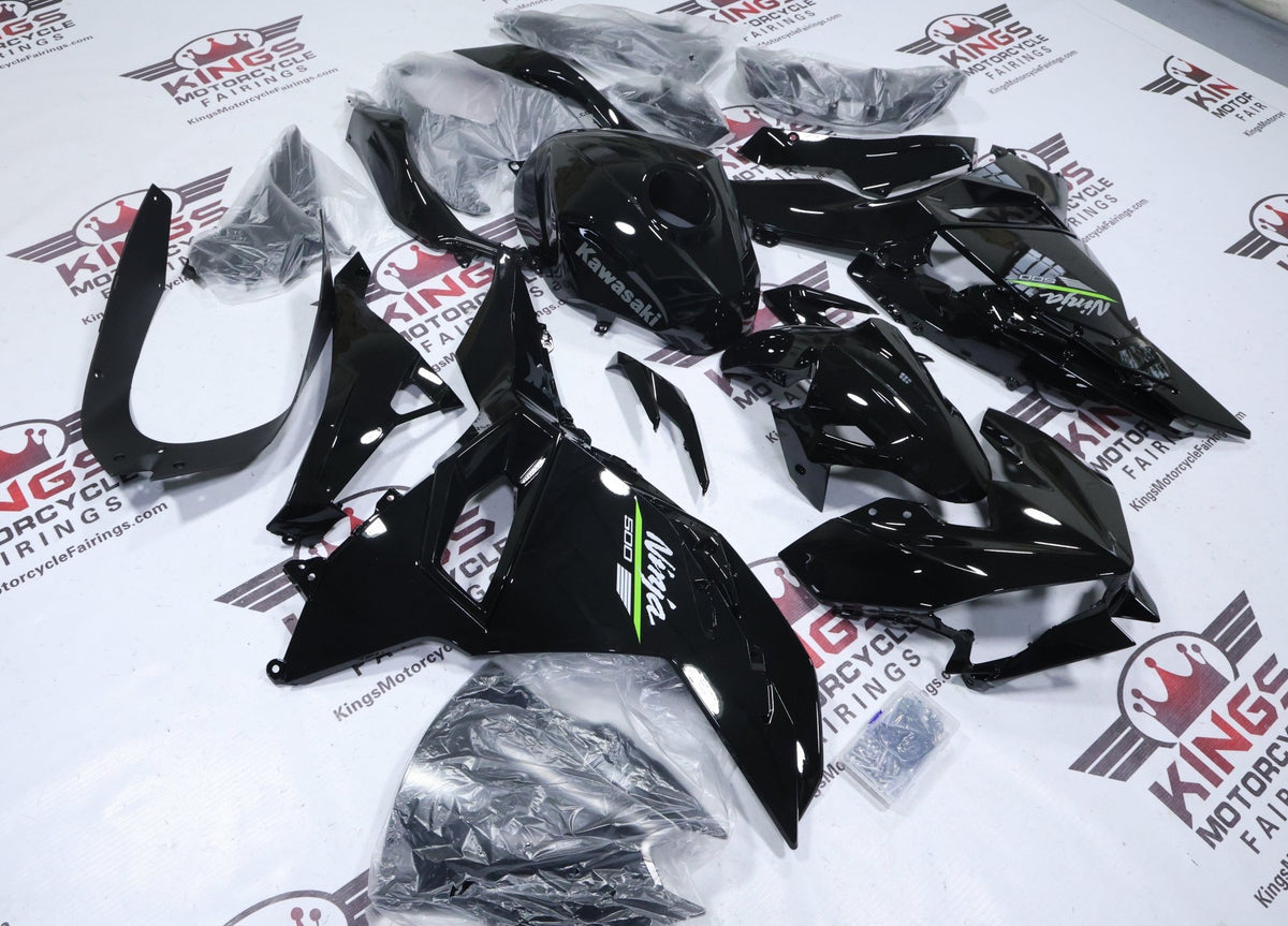 Fairings for Kawasaki Ninja 500 (2024-2025) Black Gloss at KingsMootrcycleFairings.com