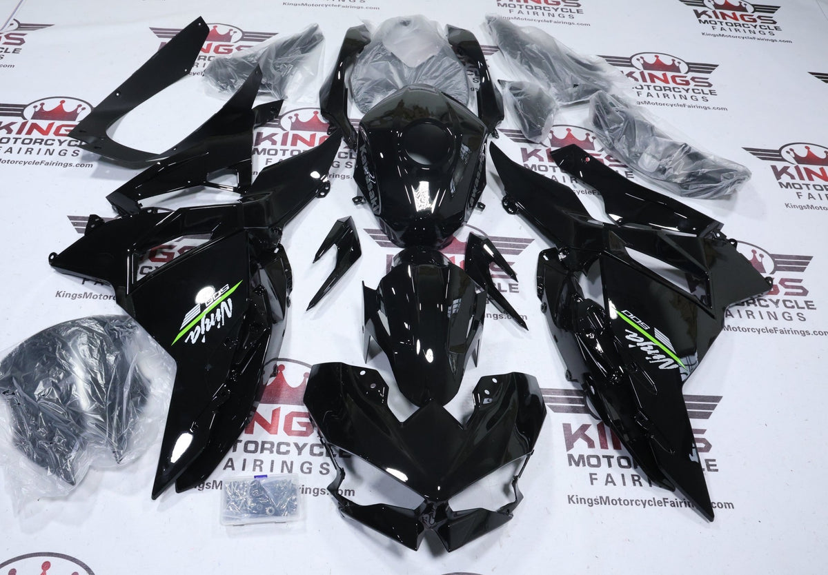 Fairings for Kawasaki Ninja 500 (2024-2025) Black Gloss from KingsMootrcycleFairings.com
