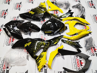 Fairings for Kawasaki Ninja 500 (2024-2025) Black, Yellow Spray at KingsMotorcycleFairings.com