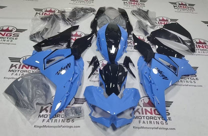 Fairings for Kawasaki Ninja 500 (2024-2025) Blue, Black at KingsMotorcycleFairings.com