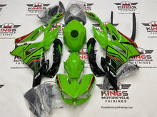 Fairings for Kawasaki Ninja 500 (2024-2025) Green, Black, Red Stripe at KingsMotorcycleFairings.com