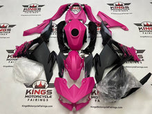 Fairings for Kawasaki Ninja 500 (2024-2025) Matte Black, Hot Pink Splash at KingsMotorcycleFairings.com